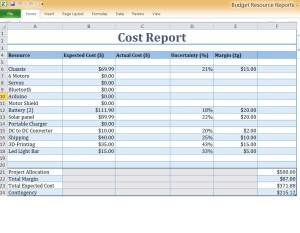 Cost report
