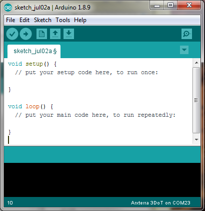 Getting Started 3DoT IDE open
